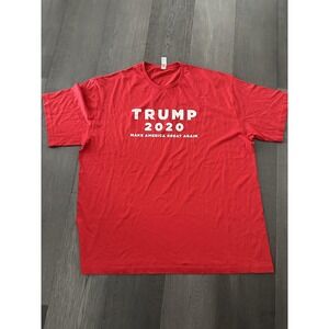 Trump 2020 Shirt Mens 2XL Red Make America Great Again Tee Political Cotton